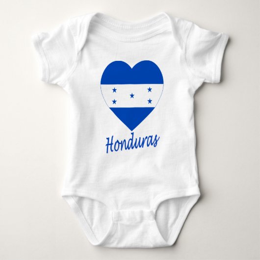 Honduras Flag Heart Romper (Voorkant)
