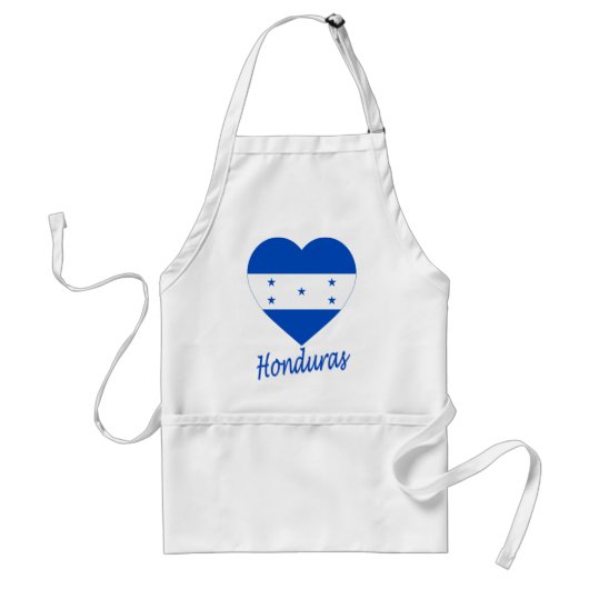Honduras Flag Heart Standaard Schort (Voorkant)