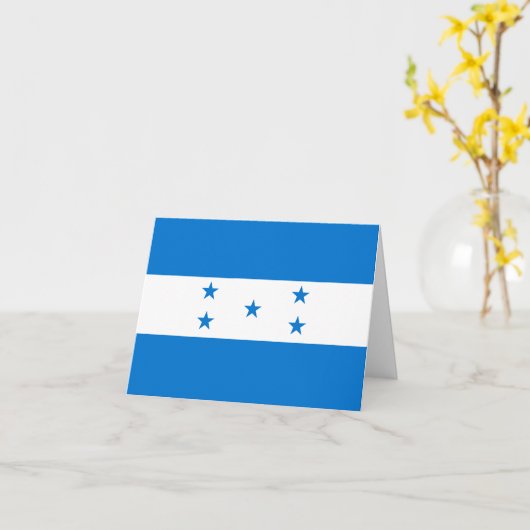 Honduras Flag Kaart (Gele Bloem)