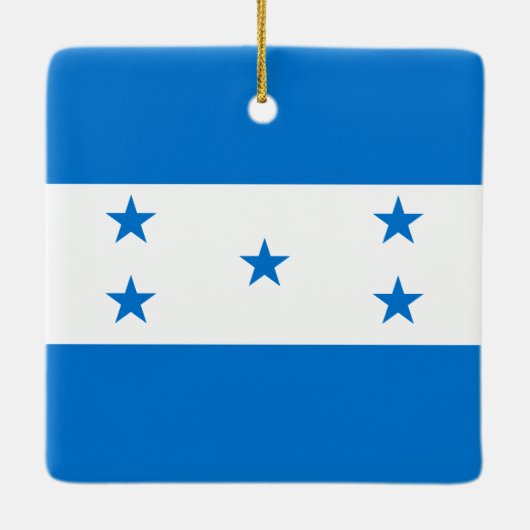 Honduras Flag Keramisch Ornament (Achterkant)
