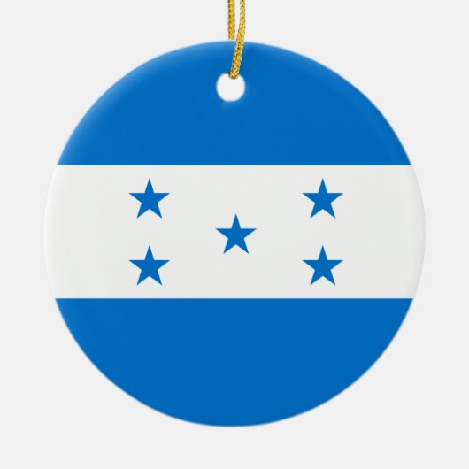 Honduras Flag Keramisch Ornament (Voorkant)
