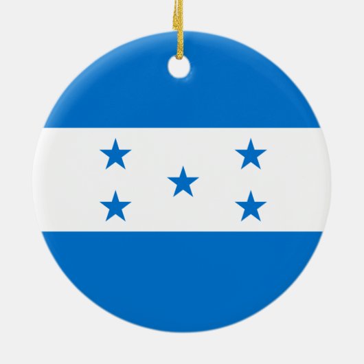 Honduras Flag Keramisch Ornament (Achterkant)