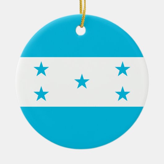 Honduras Flag Keramisch Ornament (Voorkant)