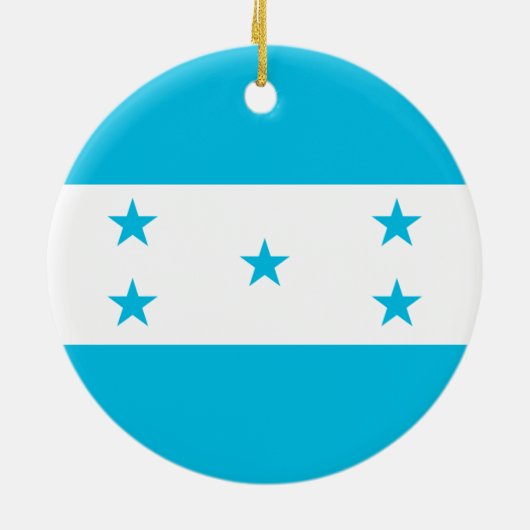 Honduras Flag Keramisch Ornament (Achterkant)
