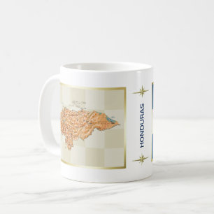 Honduras Flag + Map Mok