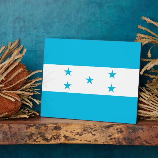 Honduras Flag Plaque Fotoplaat (Zijkant)