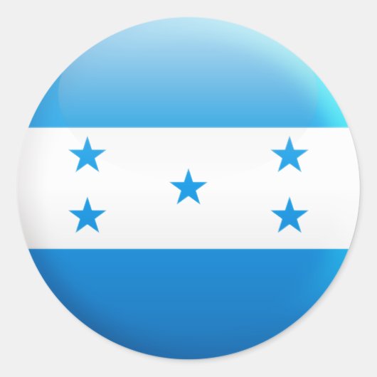Honduras Flag Ronde Sticker (Voorkant)
