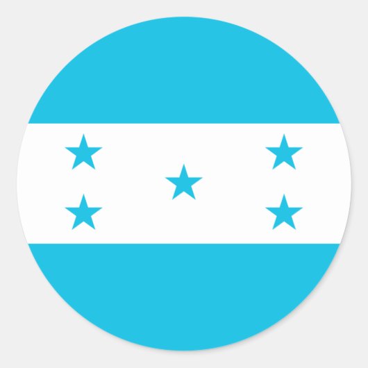Honduras Flag Ronde Sticker (Voorkant)