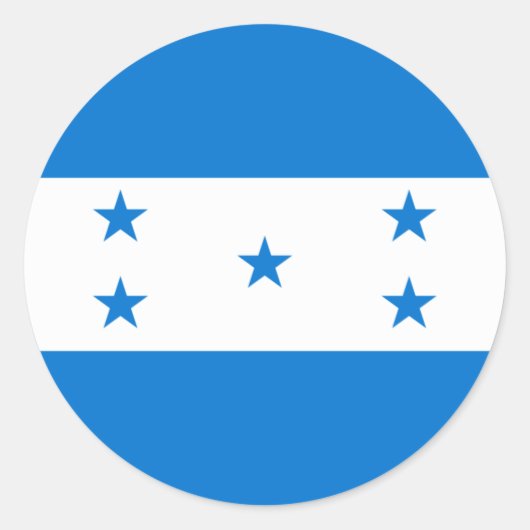 Honduras flag  ronde sticker (Voorkant)