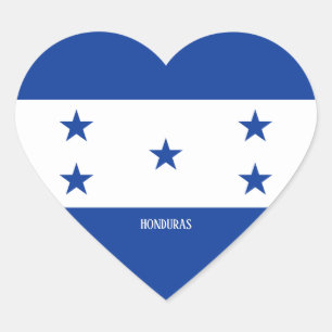 Honduras Flag Splendid Patriotic Hart Sticker