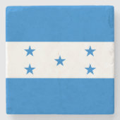 Honduras Flag Stenen Onderzetter (Voorkant)