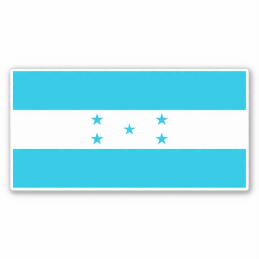 Honduras Flag Sticker (Voorkant)
