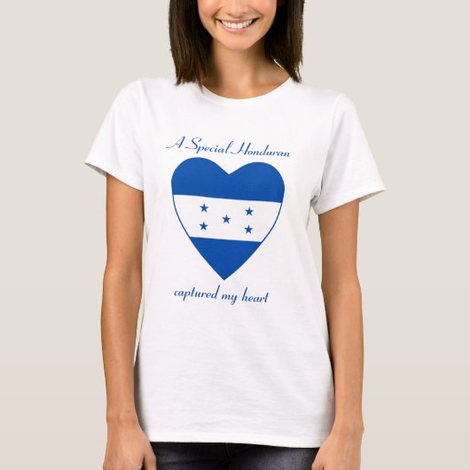 Honduras Flag SweeLieverd T-Shirt (Voorkant)