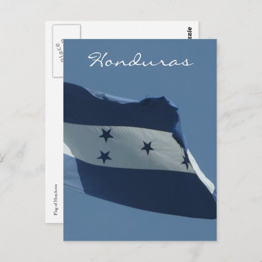 honduras flag vert briefkaart (Voorkant / Achterkant)