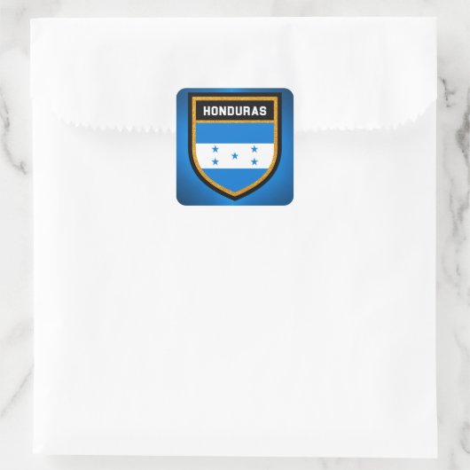 Honduras Flag Vierkante Sticker (Tas)