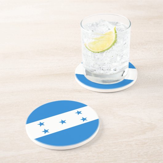Honduras Flag Zandsteen Onderzetter (Zijkant)