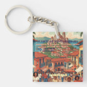  Honduras Fuerte de Santa Barbara Retro poster Sleutelhanger (Voorkant)