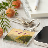 Honduras GRACIAS A DIOS Retro poster Sleutelhanger (Voorkant Rechts)