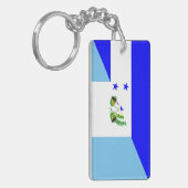 honduras guatemala : halve vlag sleutelhanger (Voorkant Links)