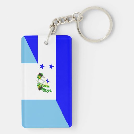 honduras guatemala : halve vlag sleutelhanger (achterkant)