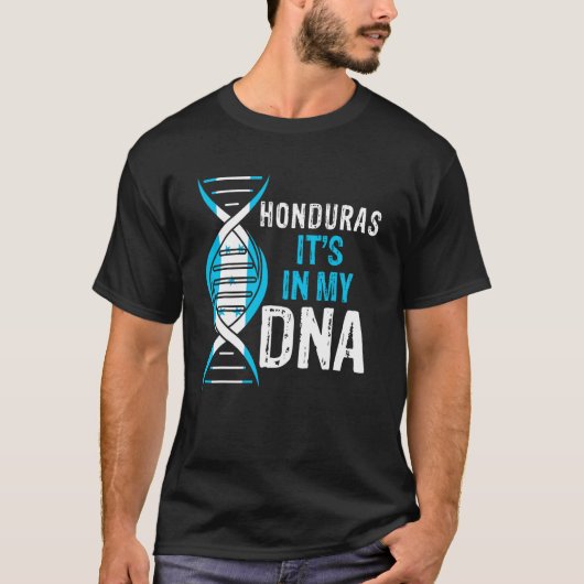 Honduras Het zit in mijn DNA Trots Honduras Fl T-shirt (Voorkant)