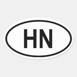 Honduras "HN" Ovale Sticker