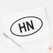 Honduras "HN" Ovale Sticker (Envelop)