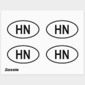 Honduras "HN" Ovale Sticker (Vel)