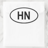 Honduras "HN" Ovale Sticker (Tas)