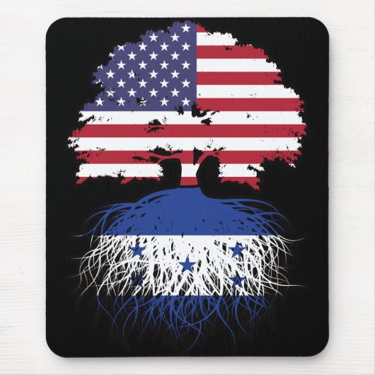 Honduras Honduran American USA Tree Roots Flag Muismat (Voorkant)