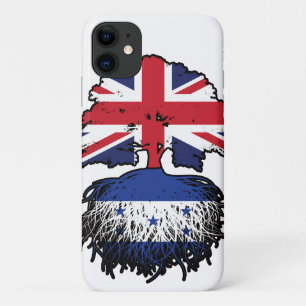 Honduras Honduran - Brits - vlag over boomstammen Case-Mate iPhone Case