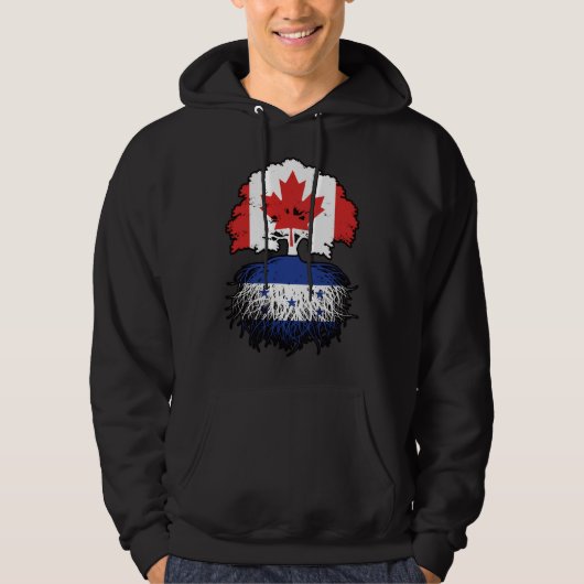 Honduras Honduran Canadian Canada Tree Roots Flag Hoodie (Voorkant)