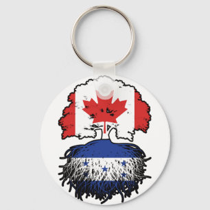 Honduras Honduran Canadian Canada Tree Roots Flag Sleutelhanger