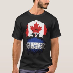 Honduras Honduran Canadian Canada Tree Roots Flag T-shirt