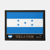 Honduras & Honduras Vlag matten/sport Welkom Deurmat (Voorkant)