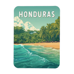 Honduras Illustratie Reis Kunst Vintage Magneet