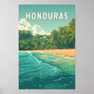 Honduras Illustratie Reis Kunst Vintage Poster