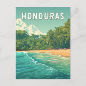 Honduras Illustration Travel Art Vintage Briefkaart (Voorkant)