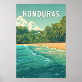 Honduras Illustration Travel Art Vintage Poster (Voorkant)