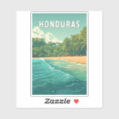Honduras Illustration Travel Art Vintage Sticker (Vel)