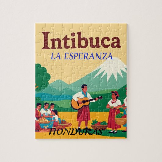  Honduras INTIBUCA Retro poster Legpuzzel (Verticaal)