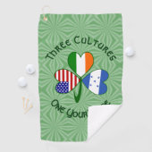 Hondúras Ireland USA Shamrock Vlag gepersonaliseer Golfhanddoek (Insitu)