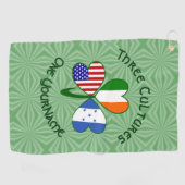 Hondúras Ireland USA Shamrock Vlag gepersonaliseer Golfhanddoek (Horizontaal)