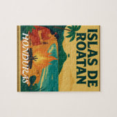  Honduras ISLAS DE ROATAN Retro poster Legpuzzel (Horizontaal)