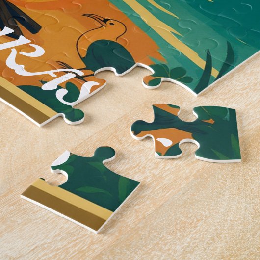  Honduras ISLAS DE ROATAN Retro poster Legpuzzel (Zijkant)