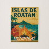  Honduras ISLAS DE ROATAN Retro poster Legpuzzel (Verticaal)