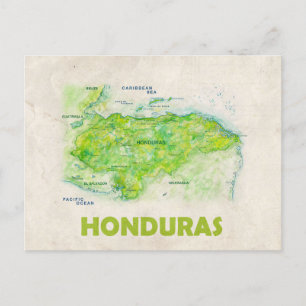 Honduras kaart briefkaart