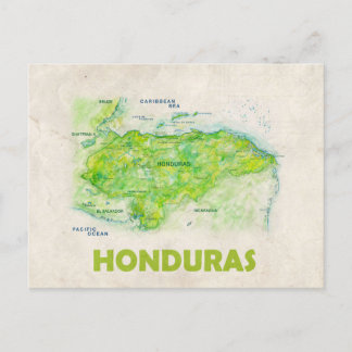 Honduras kaart briefkaart
