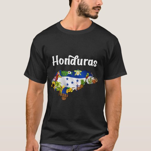Honduras Kaart T-shirt (Voorkant)