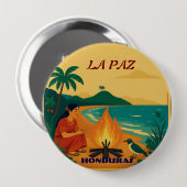 Honduras LA PAZ Retro poster Ronde Button 4,0 Cm (Voorkant /achterkant)